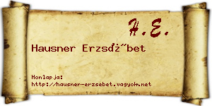 Hausner Erzsébet névjegykártya