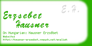 erzsebet hausner business card